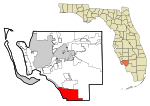 Lee County Florida Incorporated and Unincorporated areas Bonita Springs Highlighted